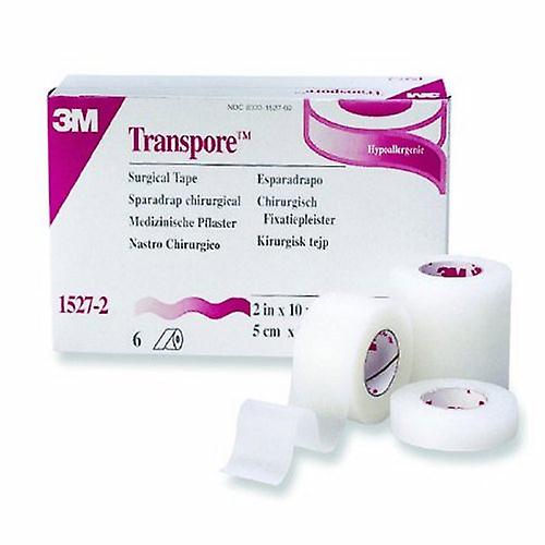 3M شريط طبي Transpore بلاستيك مقاوم للماء 3 بوصة × 10 ياردة شفاف غير معقم ، علبة من 10 (عبوة من 1)