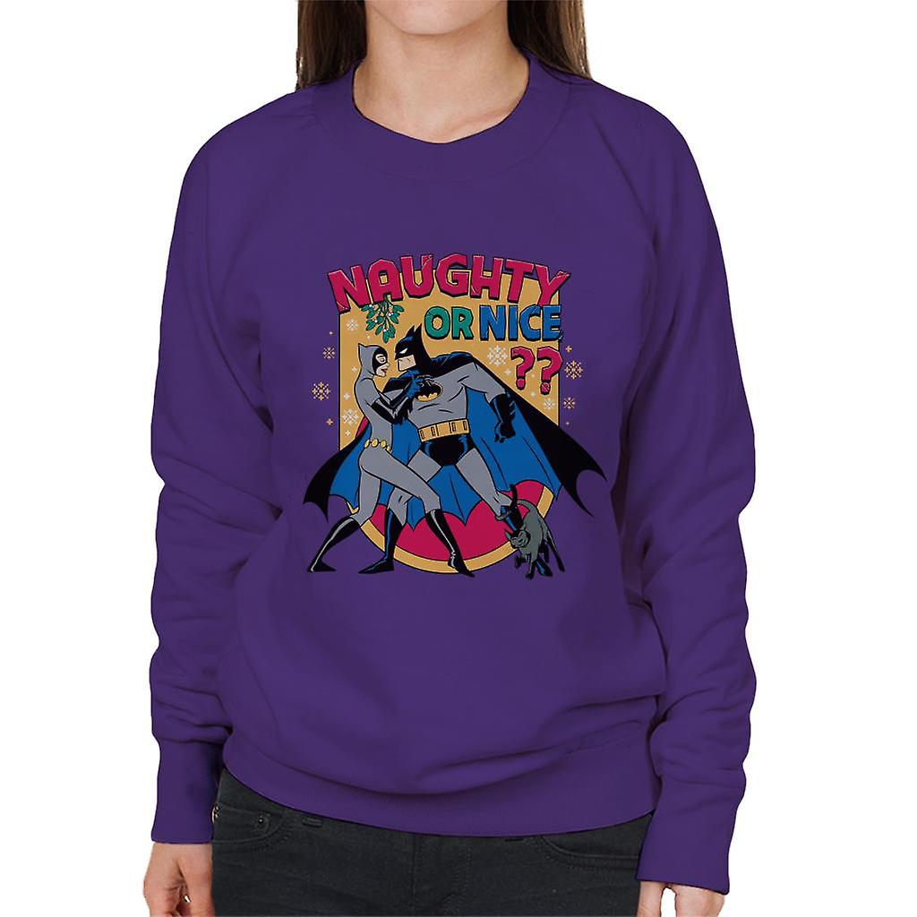 Batman Weihnachten Freches oder Nice List Damen Sweatshirt