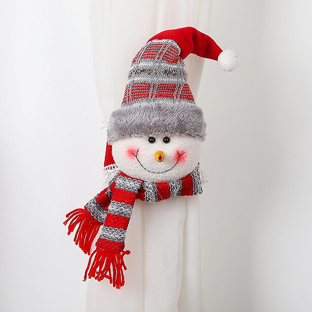 Christmas Santa/snowman/elk Curtain Buckle Easy And Convenient To Use Buckle For Home Window Decorations