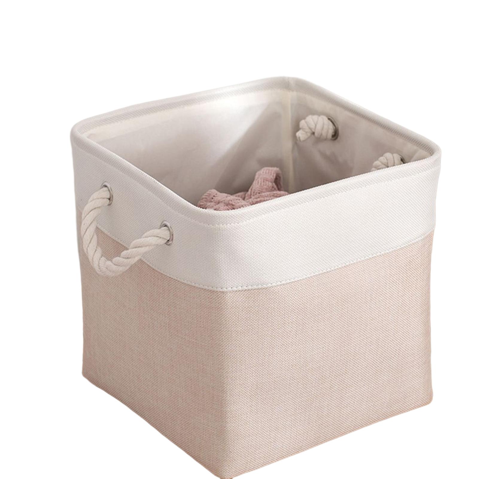 Linen Storage Basket with Handle Large Capacity Sundries Toys Storage Bins