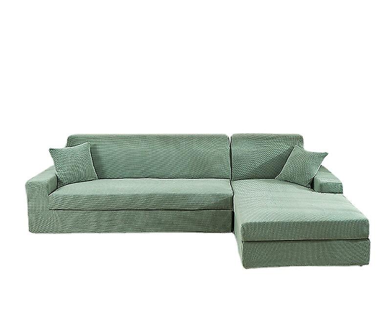 Green Stretch Elastic Sofa Cover - Non-slip, Soft, Washable Furniture Protector For Living Room Couch
