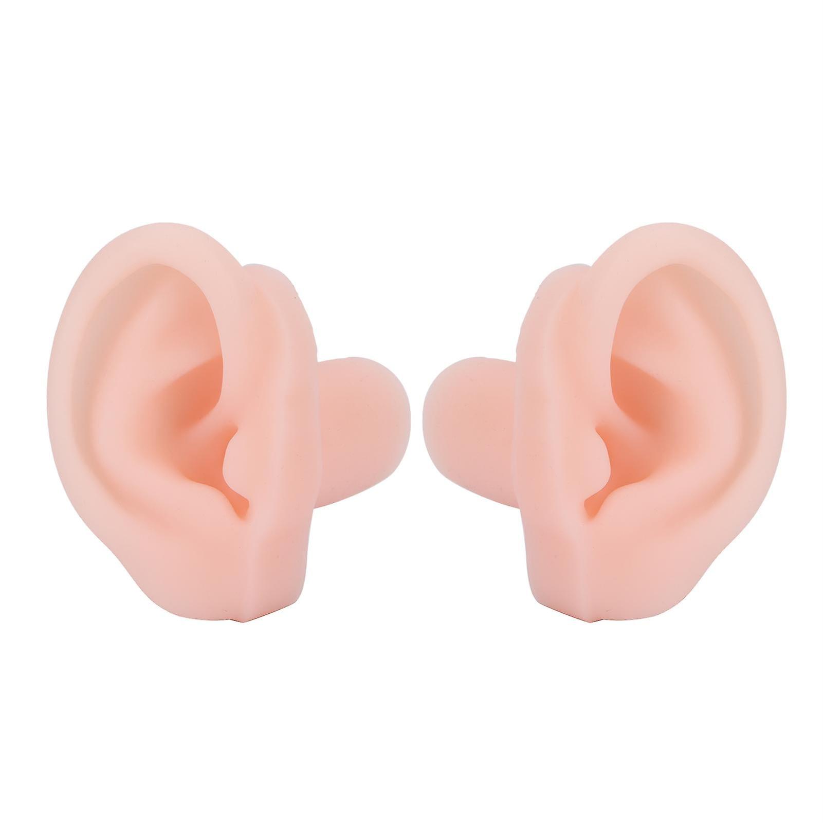 1 Pair Silicone Simulated Ear Model Flexible Soft Ear Model For Hospital Display Learning