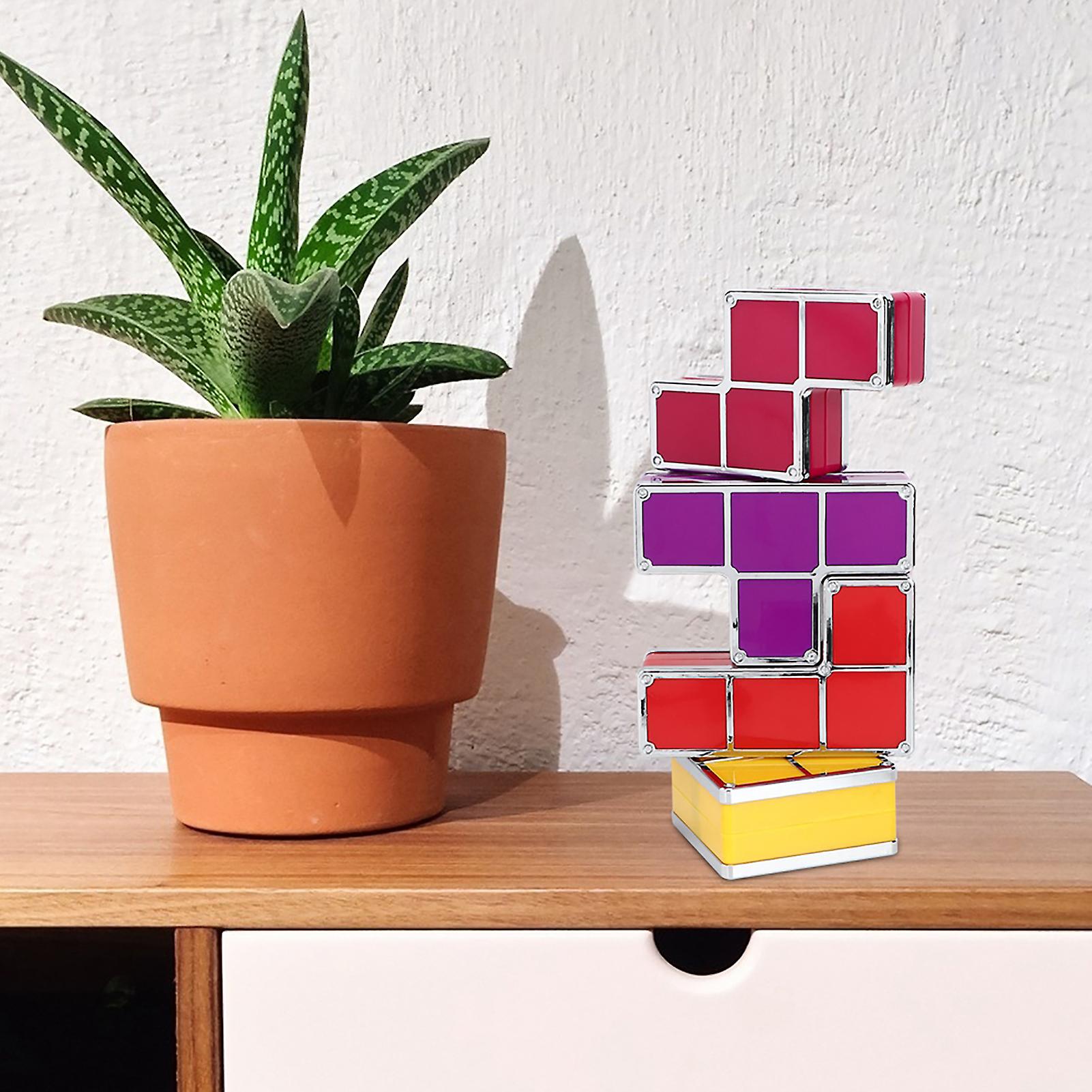 Diy Puzzle Stackable Led Light Desk Night Lamp Block Construction Game ...