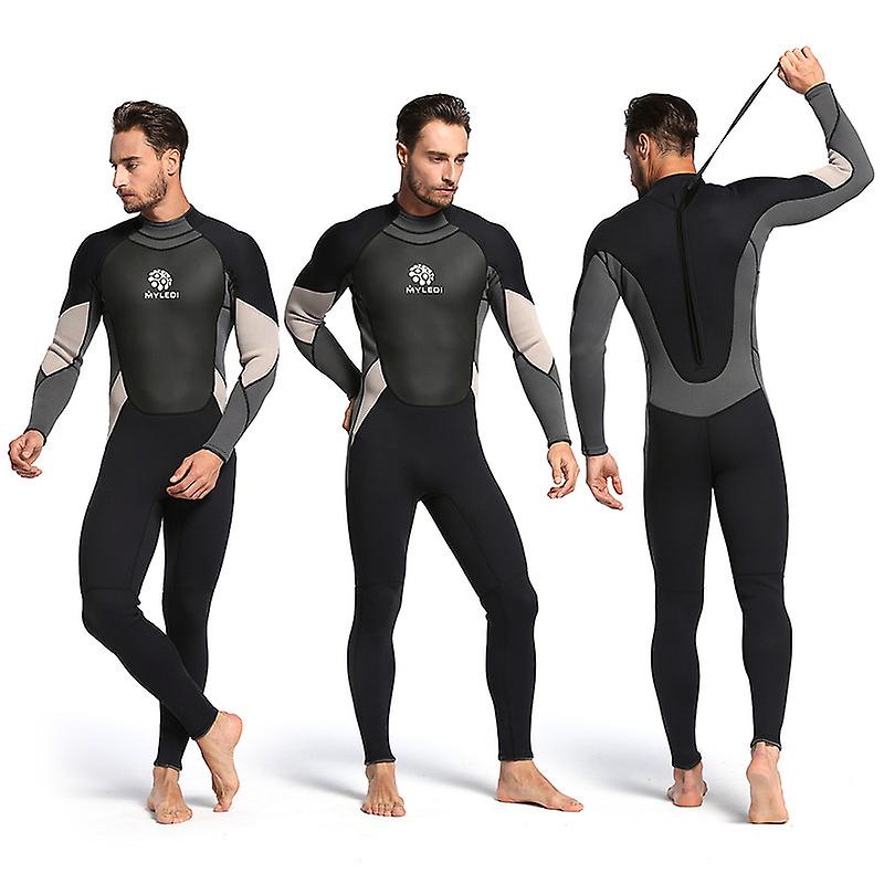 Muta da uomo da 3 mm con zip posteriore