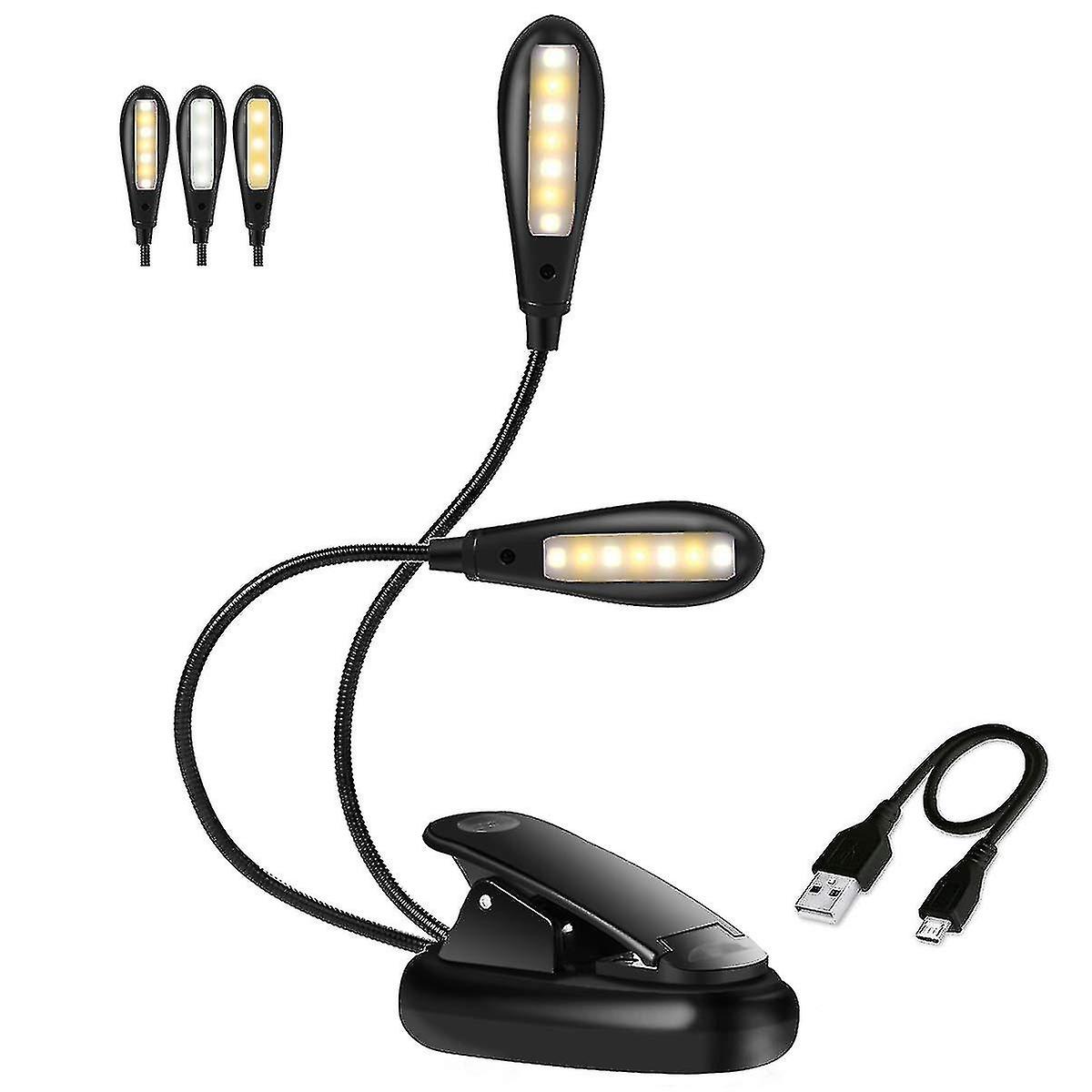 Rechargeable Reading Light, Reading Lamp Adjustable Brightness