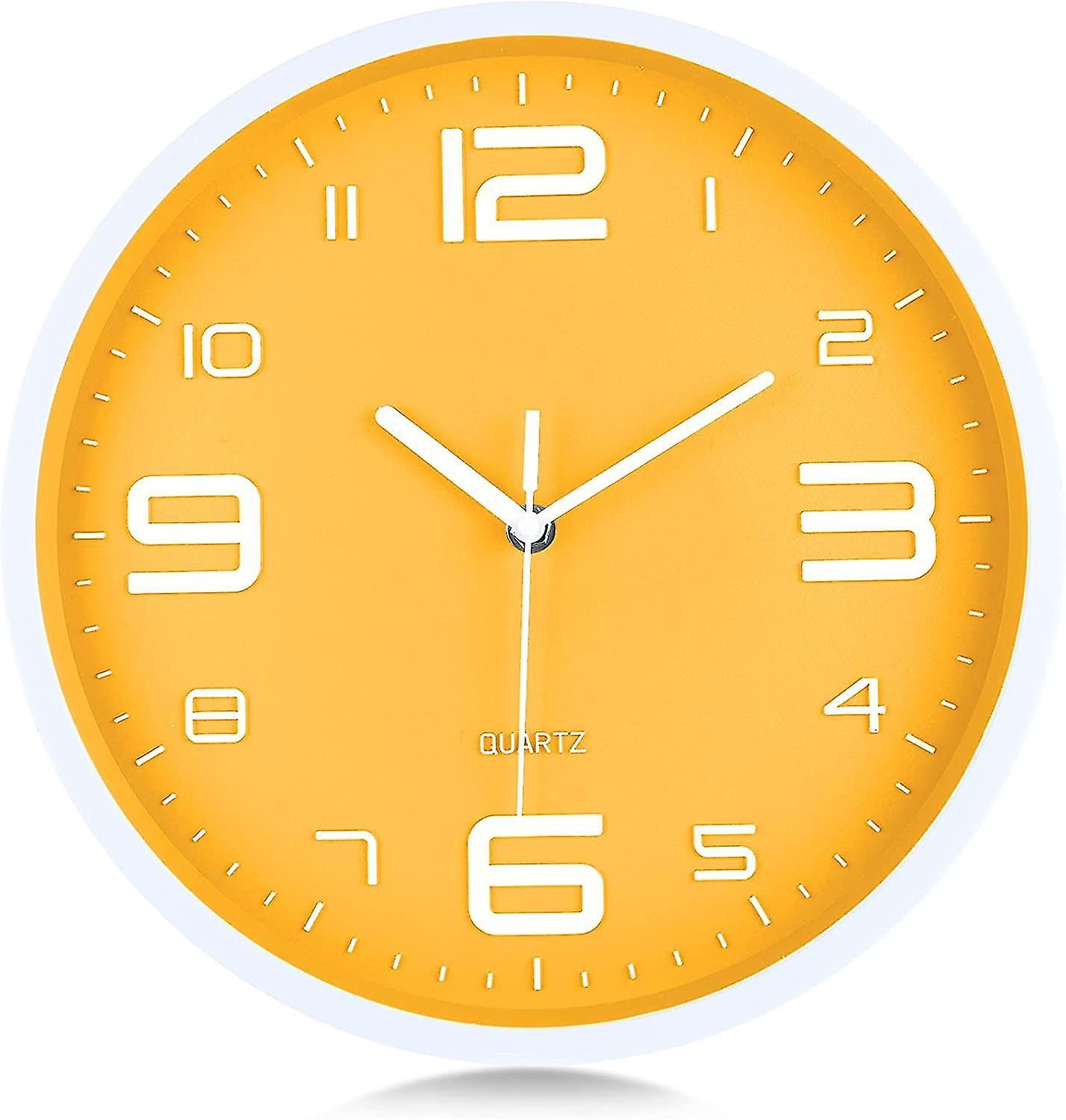 Horloge Murale Gris Silencieuse Moderne Murale Pendule Murale Chiffres 3d Pour Chambre Cuisine Salle