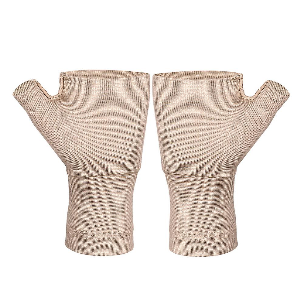 Compression Wrist Thumb Band Belt Carpal Tunnel Hands Wrist Support Brace Strap Sleeve Tenosynovitis Arthritis Gloves-beige