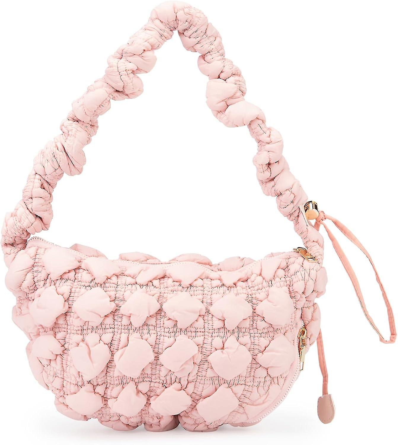 حقيبة حمل البخاخ Fuffy Crossbody Nylon محفظة صغيرة المتشرد الكتف مبطن حقيبة يد مبطنة حقيبة السفر