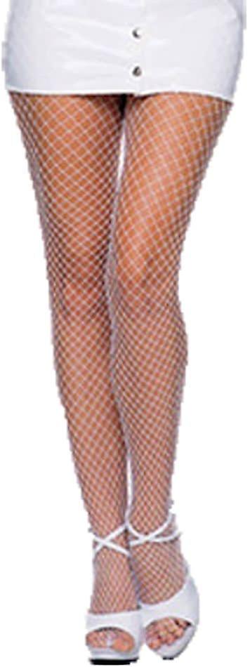 Mesh Pantyhose White Plus - Costume Accessory