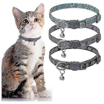 Halloween Cat Breakaway Collar With Bell - 3 Pack Adjustable Soft Kitten Puppy