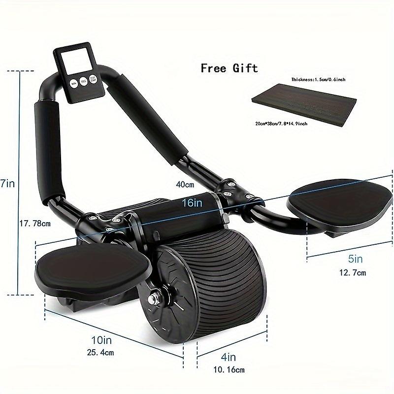 1Pc Elbow Support Automatic Rebound Abdominal Exercise Wheel, Ab Roller, Abdominal Exercise Machine, Abs Workout Equipment
