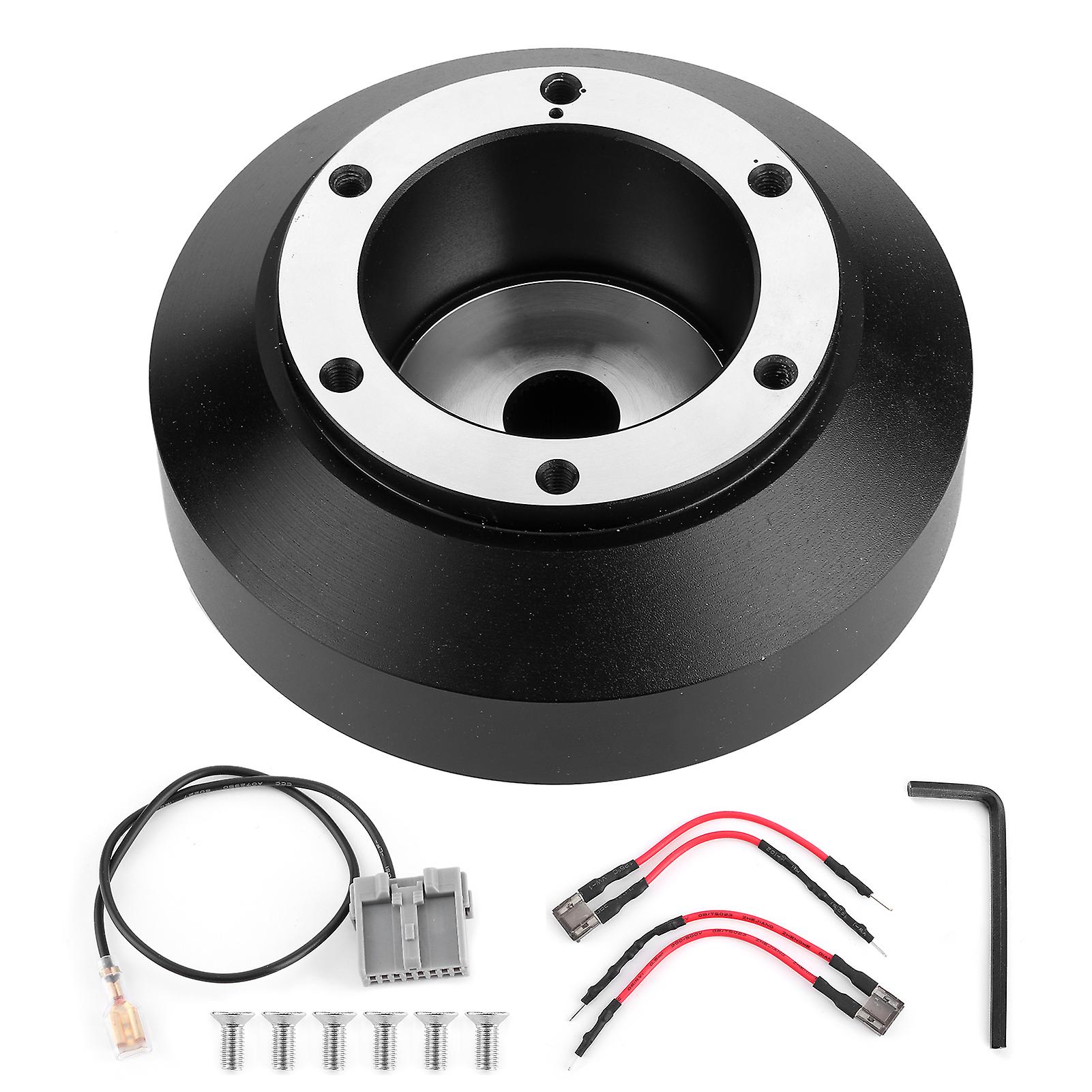 Steering Wheel Short Hub Adapter Kit 6‑Hole 141H Fit for Nissan 350Z/370Z/Amada/Versa/Cube Steering Wheel Connector Base