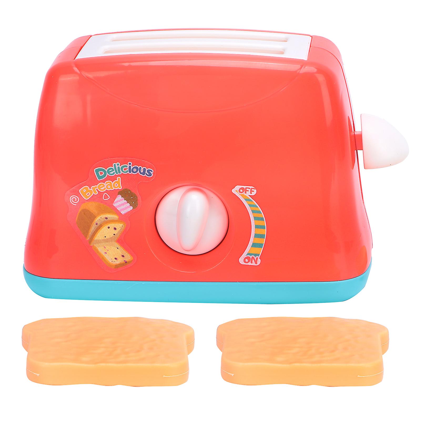 PopUp Toaster Play Toy Kitchen Bread Maker Model Toy Pretend Food Playset for Kids