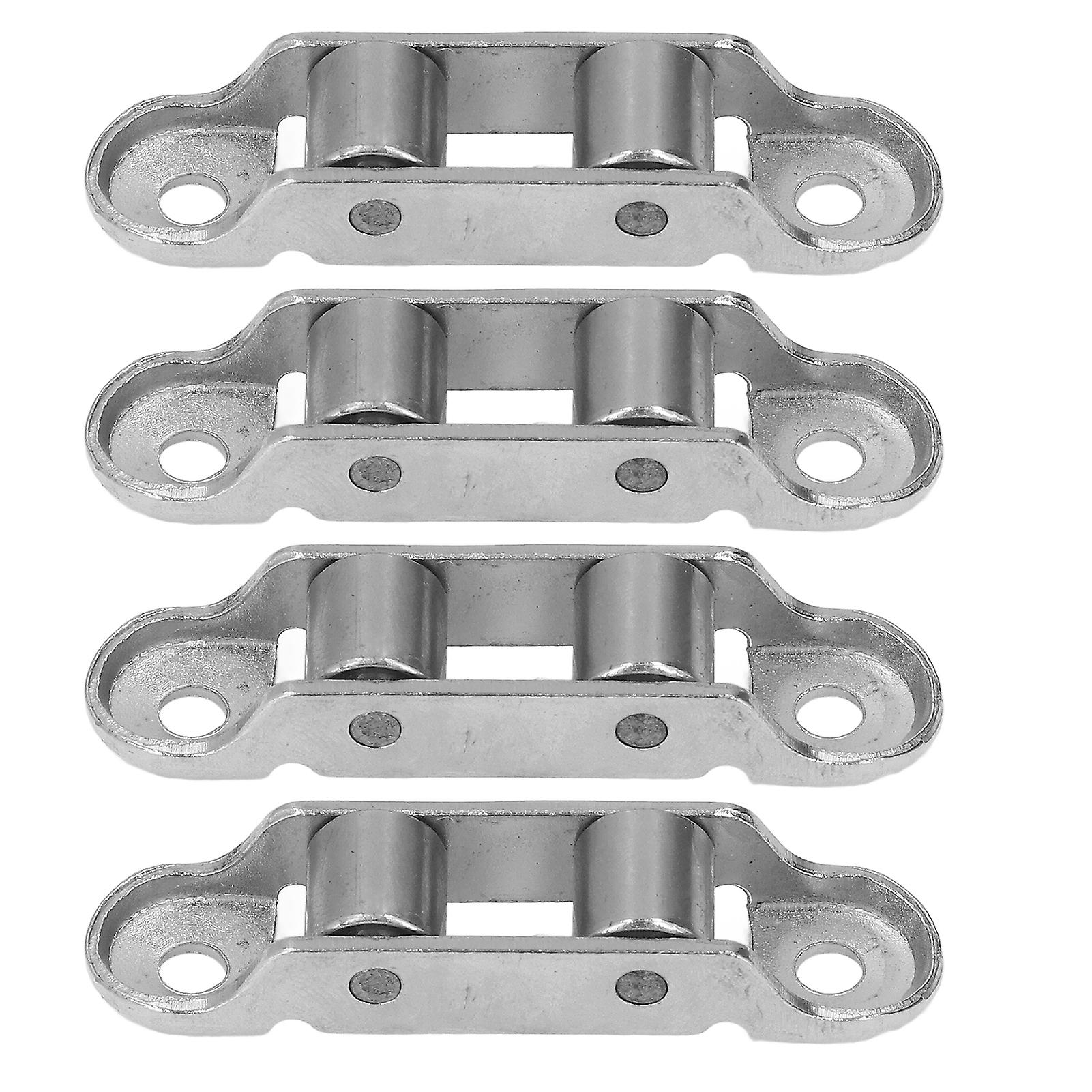 Door Sliding Roller, 4PCS Stainless Steel Pulley Double Drive Low Noise Rollers Sliding Door Window Fittings, Sliding Freely Without Stuttering