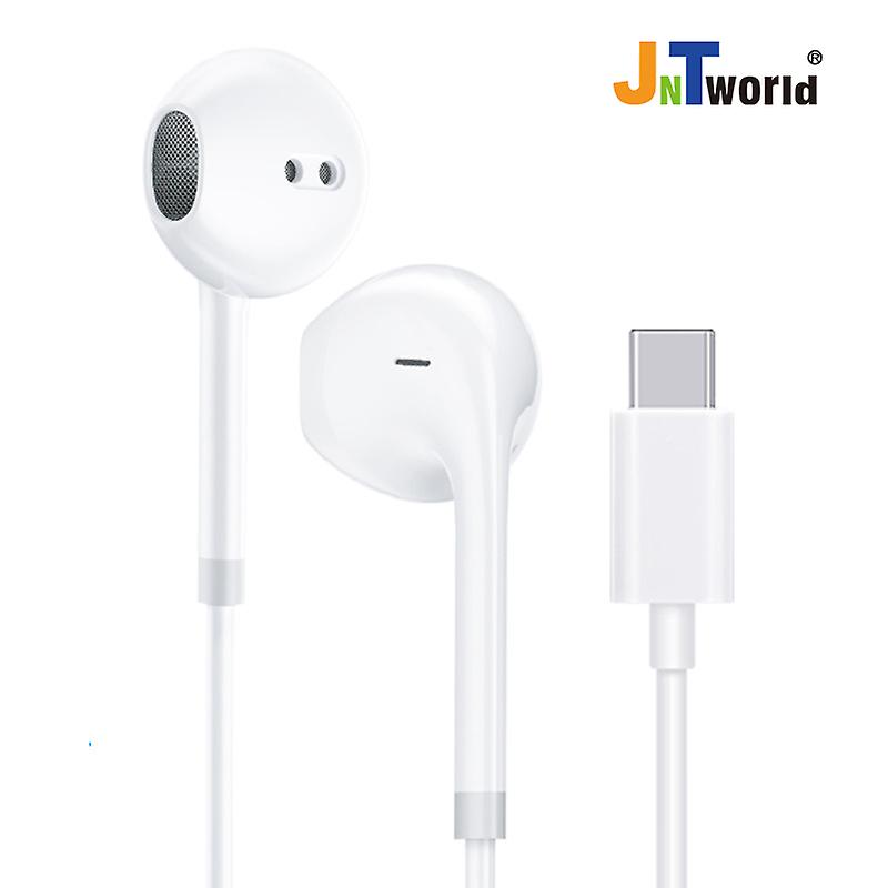 JNTworld White Type C Phone lightning Wired Earphone For Xiaomi HUAWEI Samsung