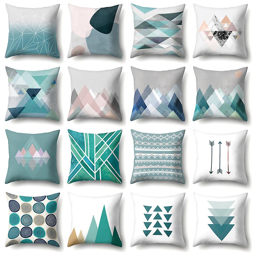 Classic Geometry Pattern Printed Decor Cushion Cover for Sofa