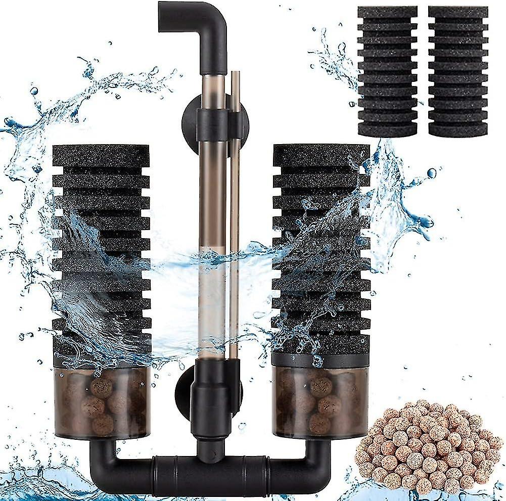 Aquarium Filter, Double Sponge Filter Underwater Interior(S)