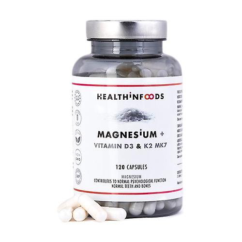 Magnesium and vitamins D and K2 120 capsules