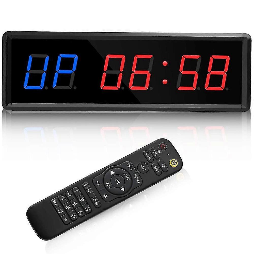 Training Gym Interval Timer Count Down/up Clock,led Gym Timer Stopwatch With Remote For Home Gym Fi