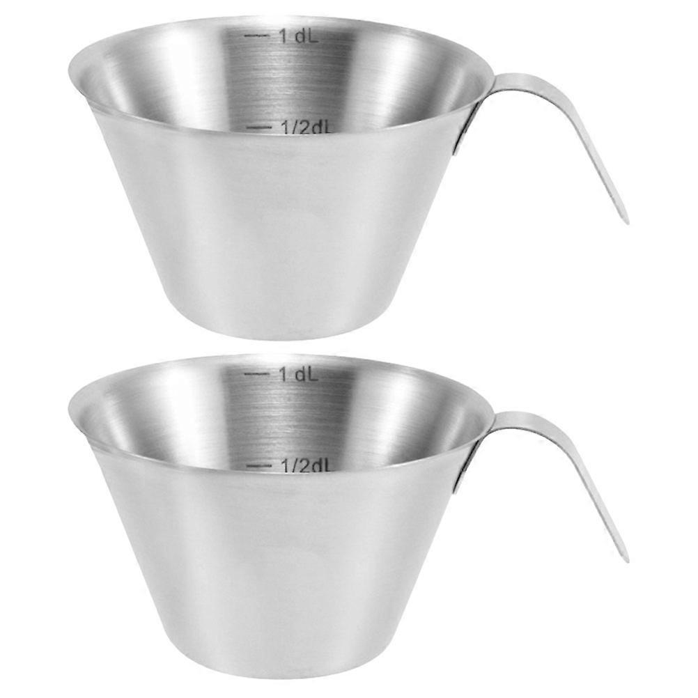 2Pcs Espresso Cups with Scale Multi-use Coffee Cups Metal Coffee Cups Coffee Measuring Cups