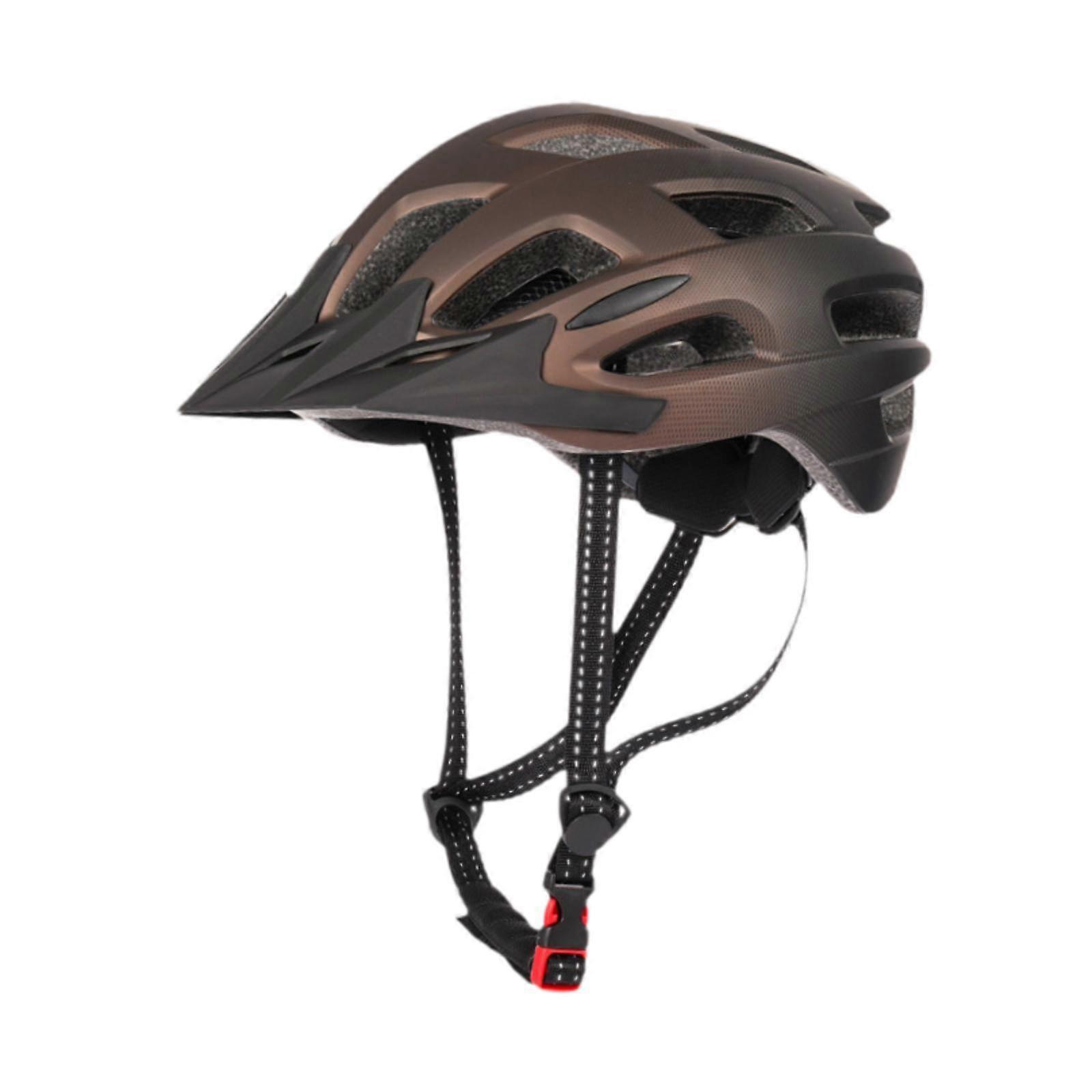 خوذة الدراجة خوذة ركوب الدراجات المحمولة للتزلج على الجليد في الهواء الطلق تسلق الصخور الذهب الأسود