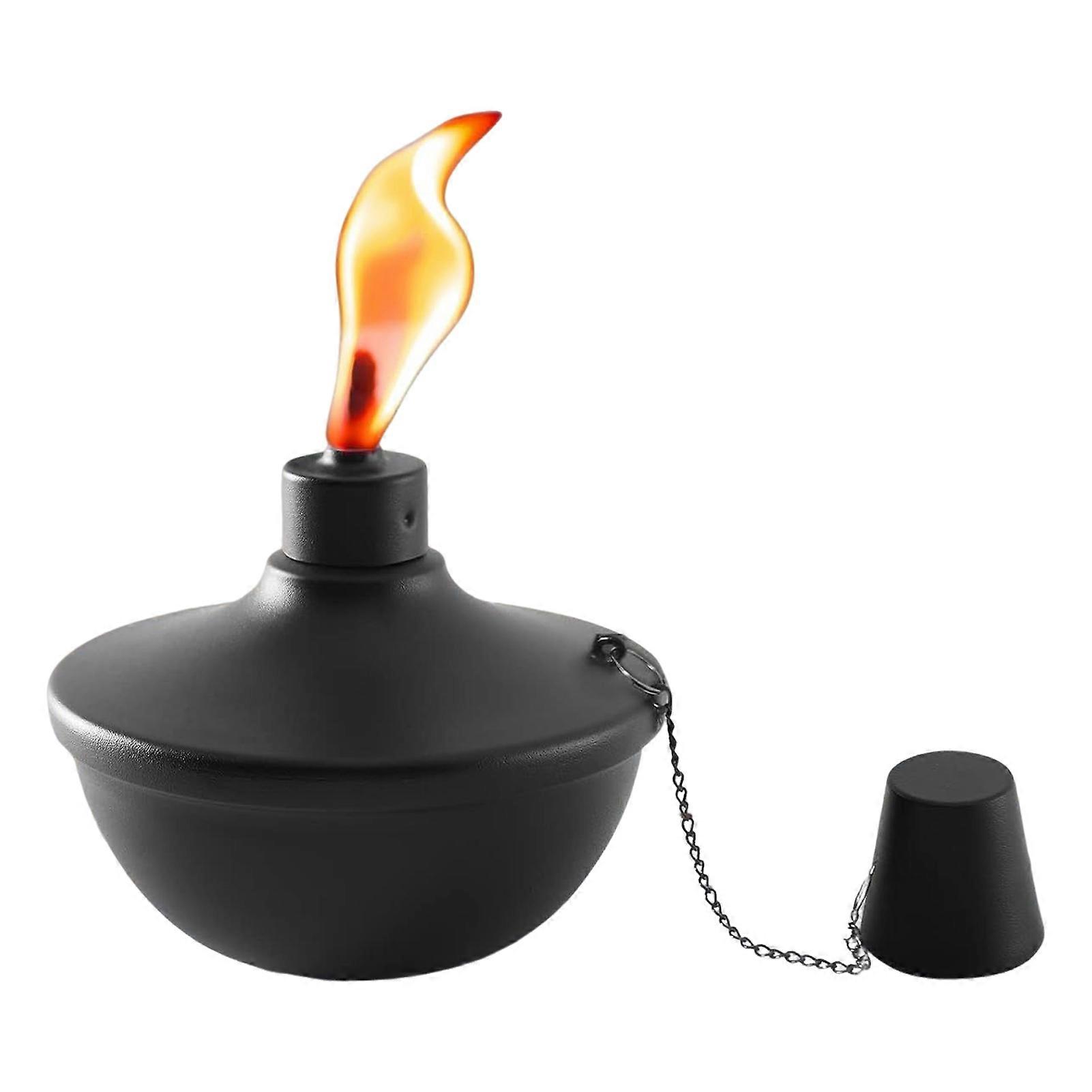 1/2/4Pcs Outdoor Metal Table Top Torches Set Large Capacity Safe to Use Outdoor Metal Refillable Torch Lanterns Party Decorations