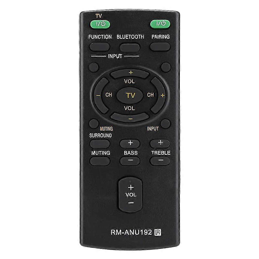 -ANU192 Bluetooth Speaker Remote Control for Sound Bar SACT60BT -WCT60 SSWCT60 HT-CT60BT HTCT60BT S