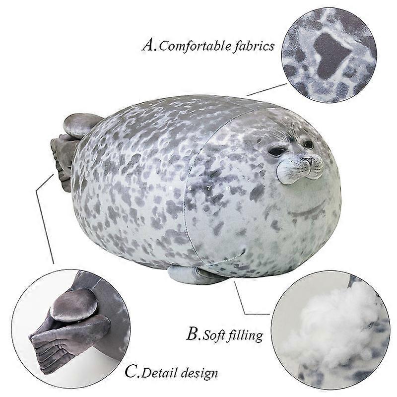 Herbests Plüsch Robbe – 40 Cm Weiches Kuscheltier, Aus Kristall-Superweich, Perfekt Als Geschenk Oder Deko