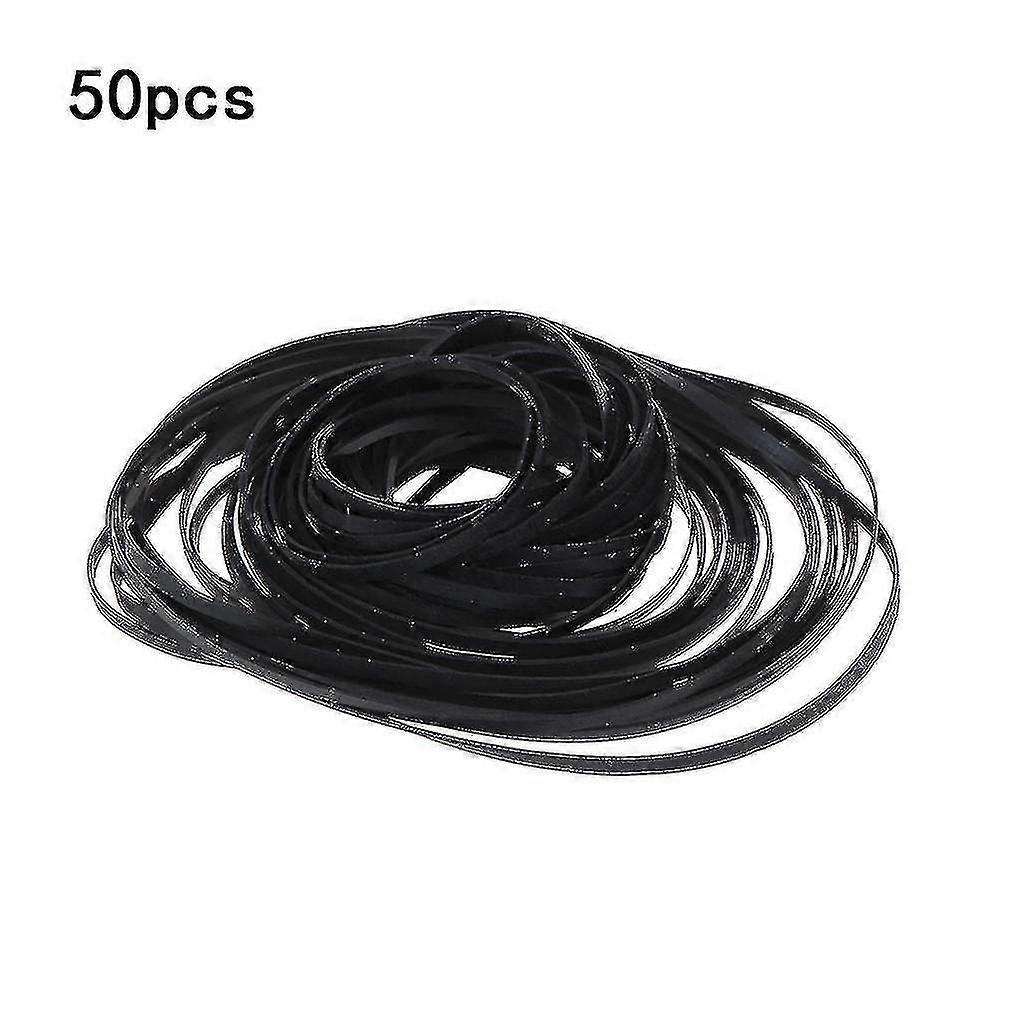 Upgraded   50pcs Universal Mix Cassette Tape Machine Belts Assorted Common Drive Flat Rubber Belt For Cd Dvd Recorders Walkman(GTA517)