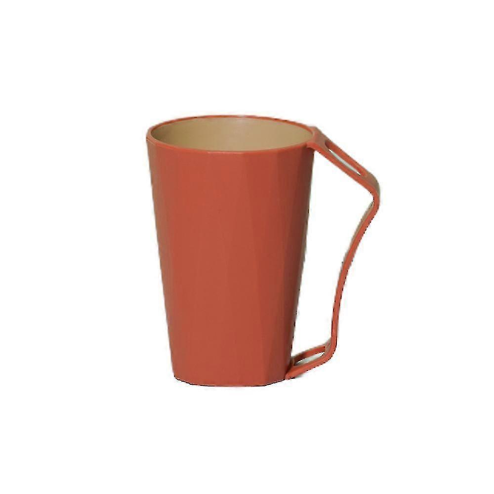 Plastic Toothbrush Cup With Handle For Student Round Mouth Toothbrush Cup