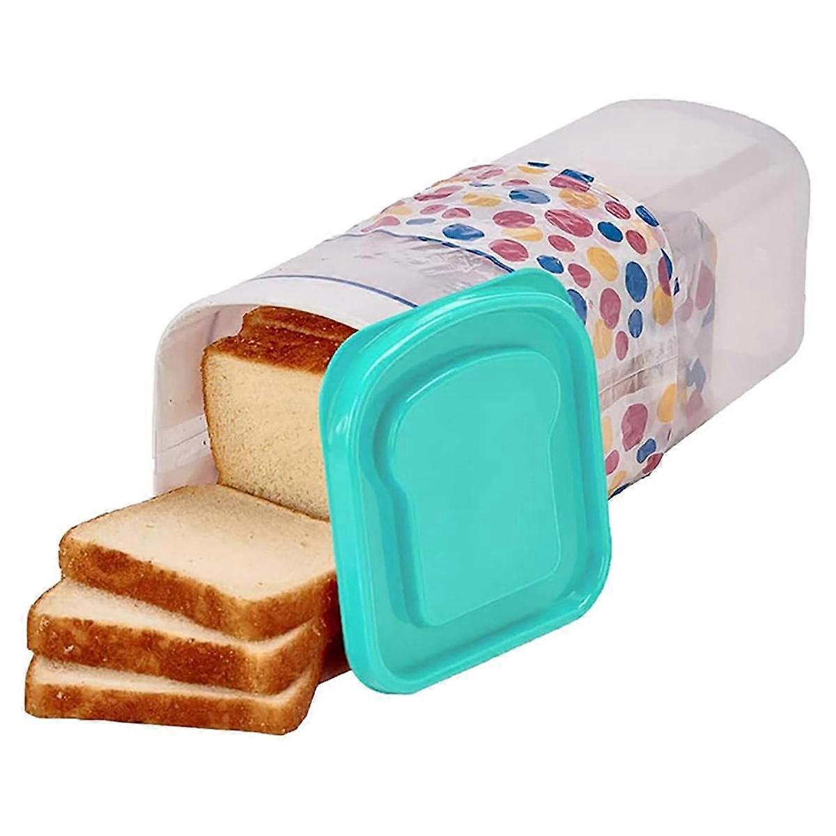 Transparent Bread Box Plastic Fresh-Keeping Toast Storage Holder with Lid Bread Crisper Bread Stora