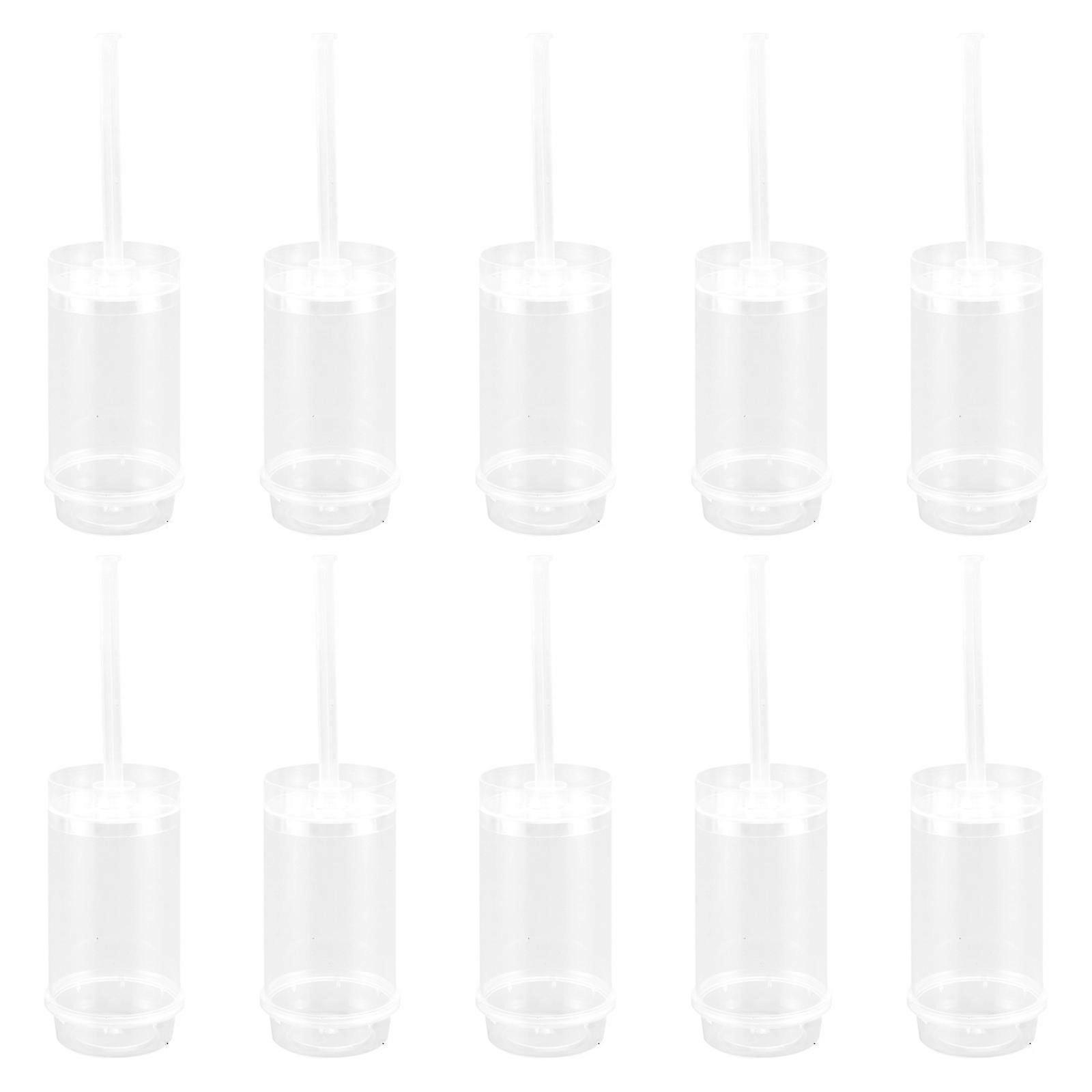 40pcs Pushable Cake Halter Diy Push Cake Mold Zylinder geformt Cake Pusher Push Pops Kunststoffbehälter mit Deckeln