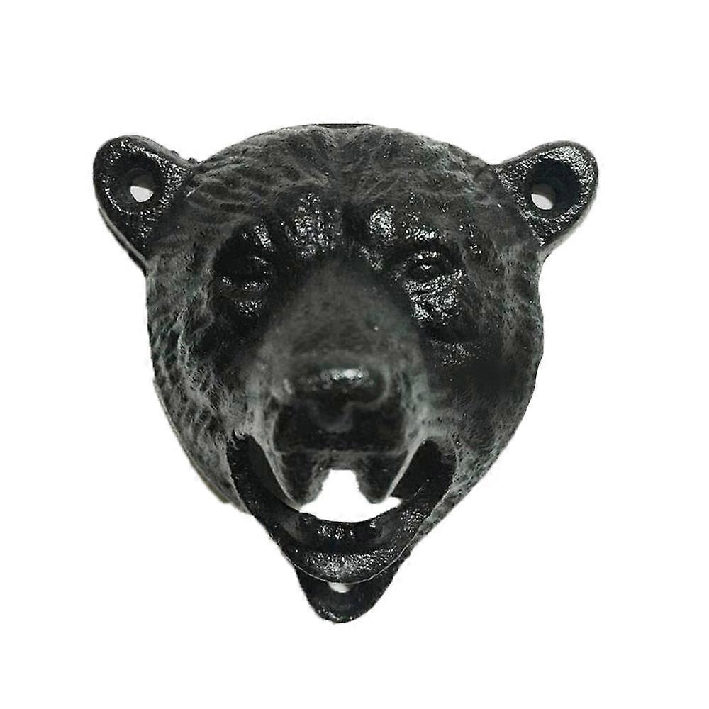 Tizzy Cast Iron Wall Mount Grizzly Bear Teeth Bite Bottle Opener