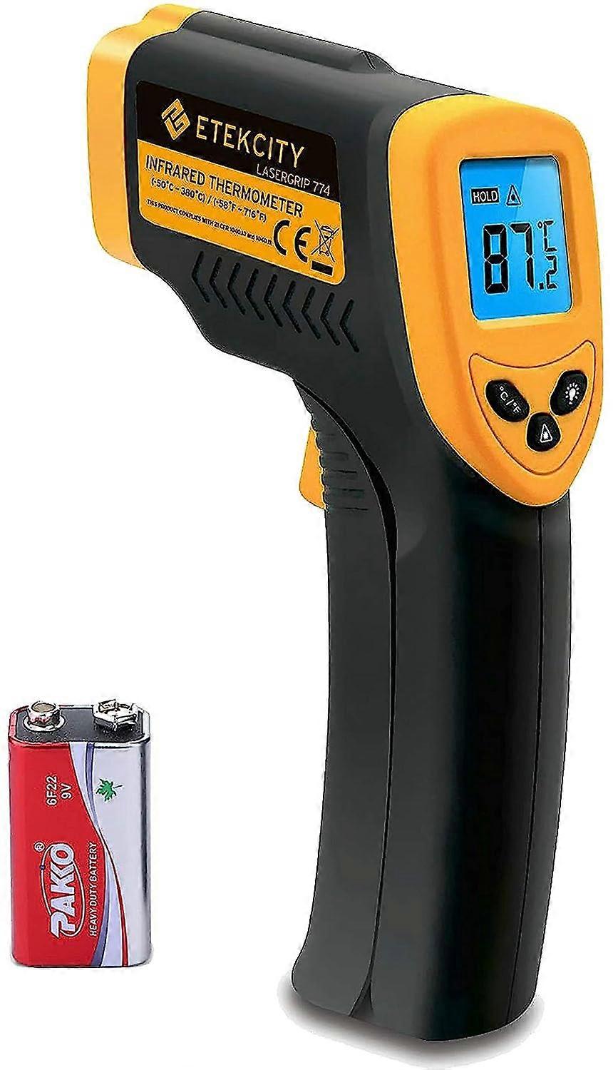 Non-Contact Infrared Digital Laser Infrared Thermometer With Temperature Sensor From -50 To +380  C, Lcd Lighting, Grip