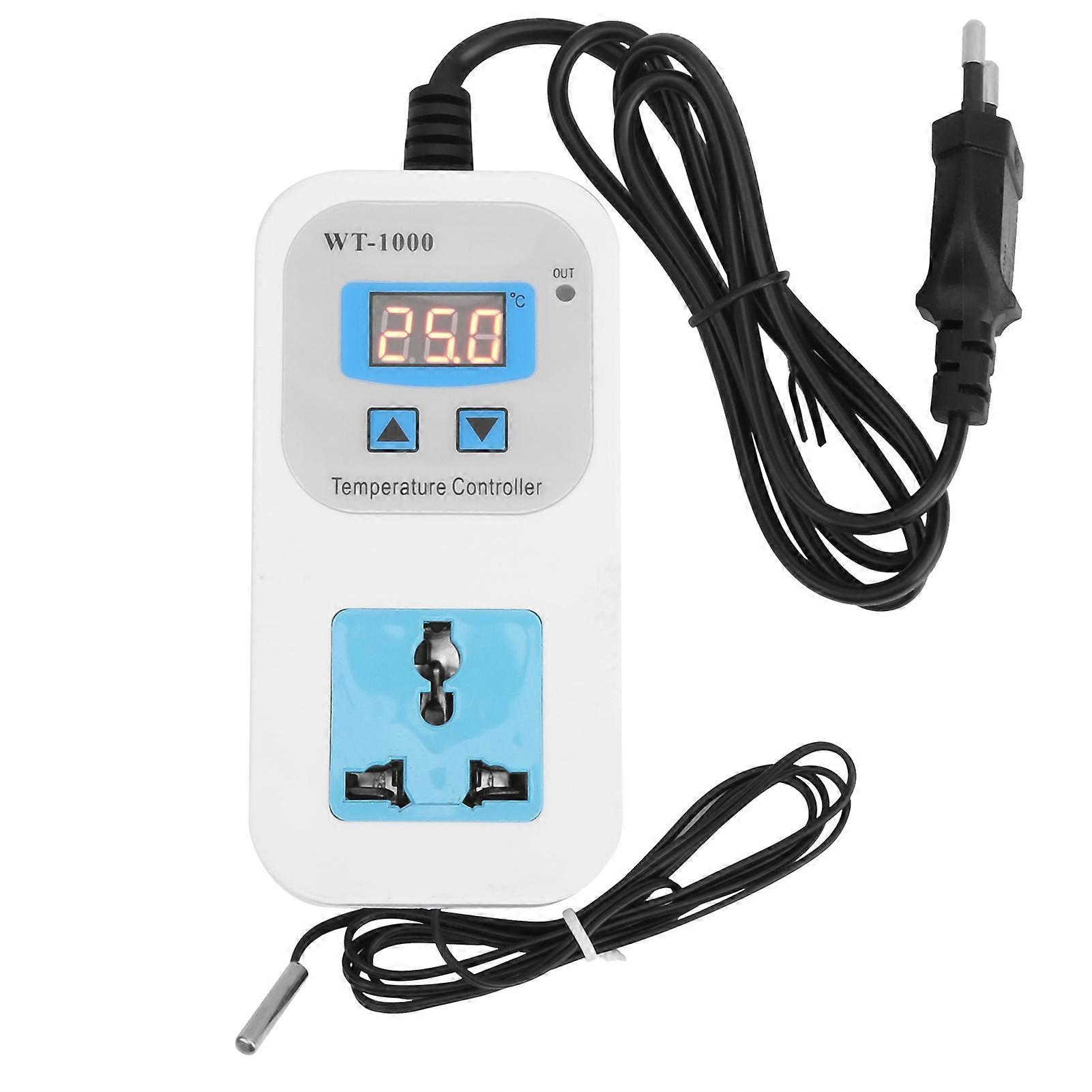 Temperature Controller Electronic Adjustable Automatic Control Socket 10A WT-1000 110-220VEU Plug YEMAA