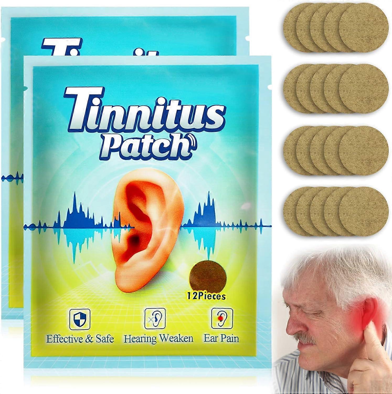 24 قطعة لتخفيف طنين الأذن لرنين الأذنين - علاج آلام الأذن العشبية الطبيعية ، وتخفيف آلام الأذن ، والحكة المهدئة ، وفقدان السمع