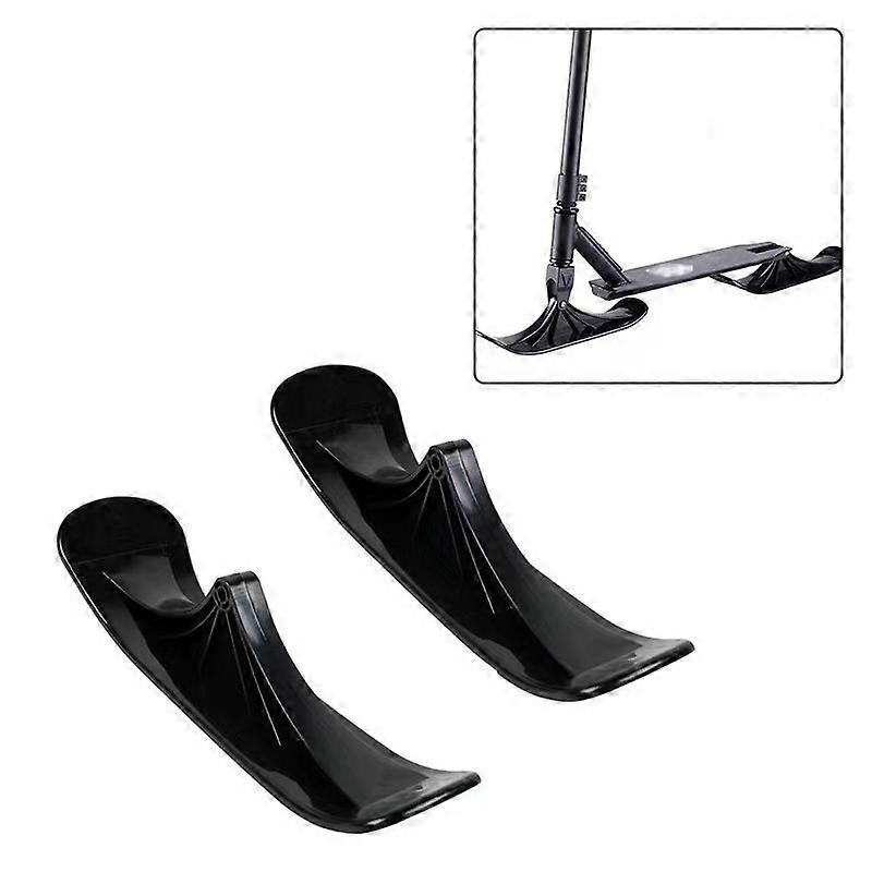 2PCS 2-in-1 Roller Ski Sled For Electric Scooter, Easy To Install And Durable (black, 2 Pieces)
