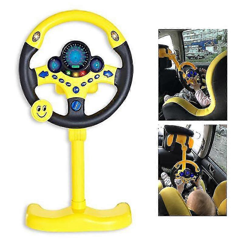 電気シミュレーションステアリングホイールおもちゃ サウンドライト教育車おもちゃ