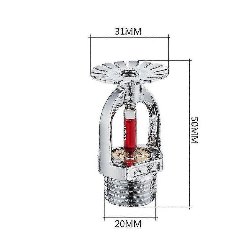 Lot De 4 Têtes D'Arroseur Incendie 1/2 NPT - Température 68°C - Cuivre Chromé K80 - Pour Système Sprinkler