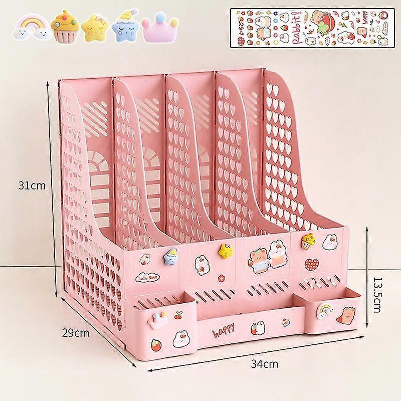 Tour De Rangement Sundis Pour Bureau - Panier Livre Scolaire, Forme Livre, 25,5 Cm