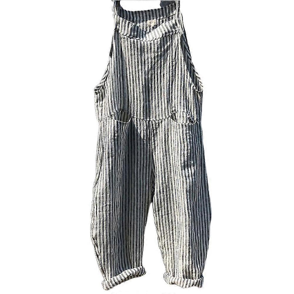 Damrandig hängselbyxor Overall Playsuit Fickbyxor jumpsuit