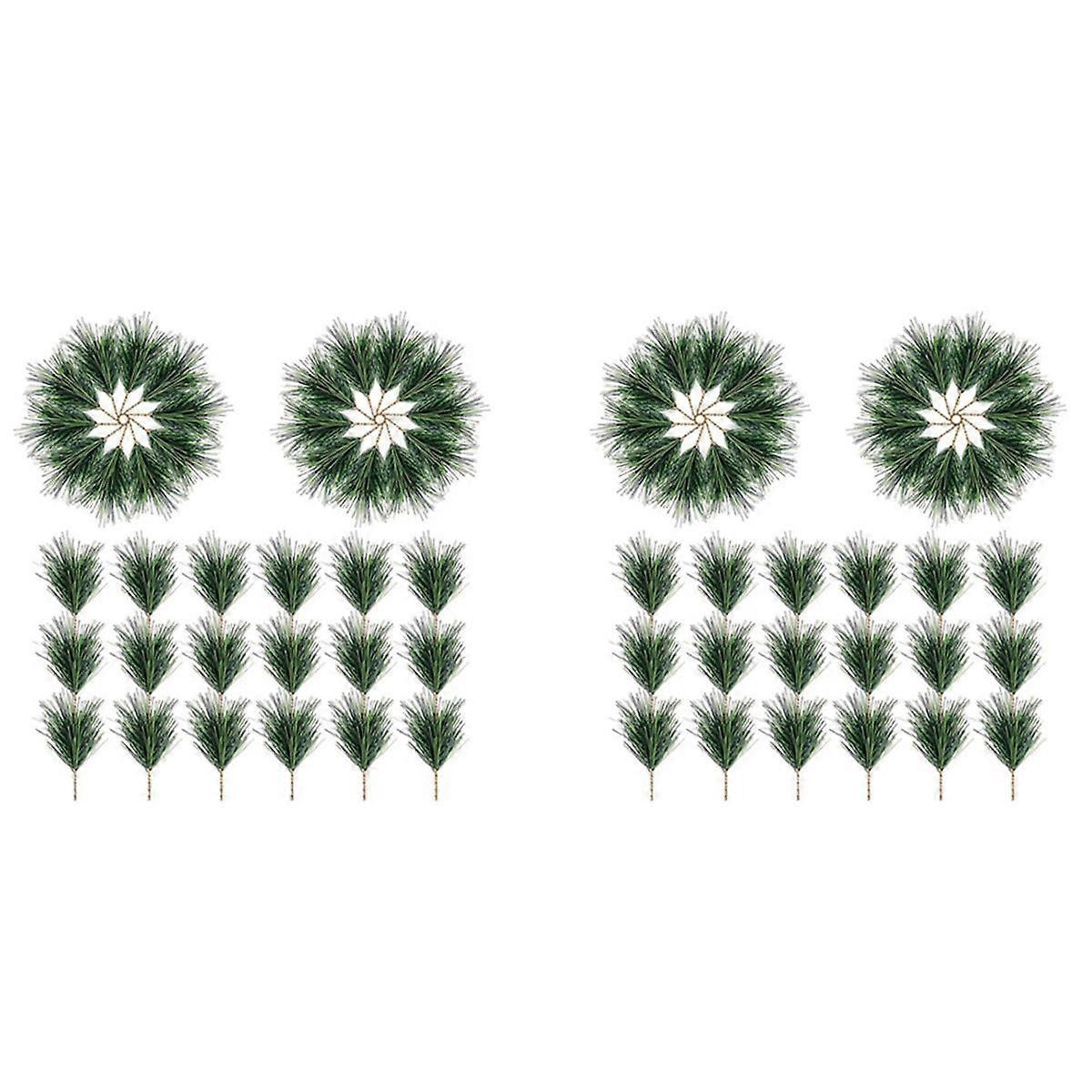 120PC Artificial Green Pine Needles Branches-Small Pine Twigs Stems Picks-Fake Greenery Pine Picks