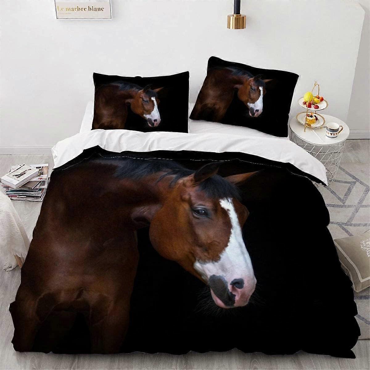 어린이 침구 세트 cm 말 이불 커버 동물 극세사 침구 세트 + 2 베갯잇