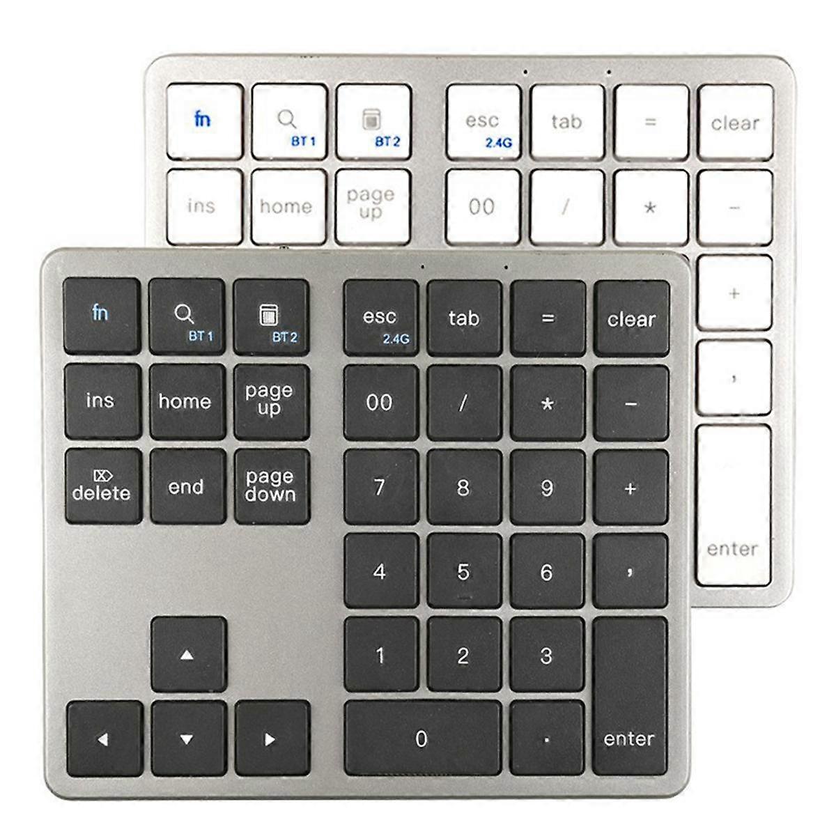 2.4G Bluetooth Number Pad Ultra-Thin Wireless Numpad USB Rechargeable Numeric Keypad for IOS Androi