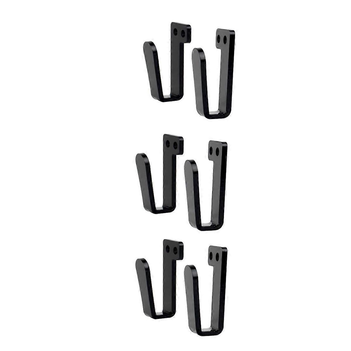 3 Pair Hat Rack Hat Hooks for Wall Hat Holder Hat Display Strong Hat Hanger Bracket Black