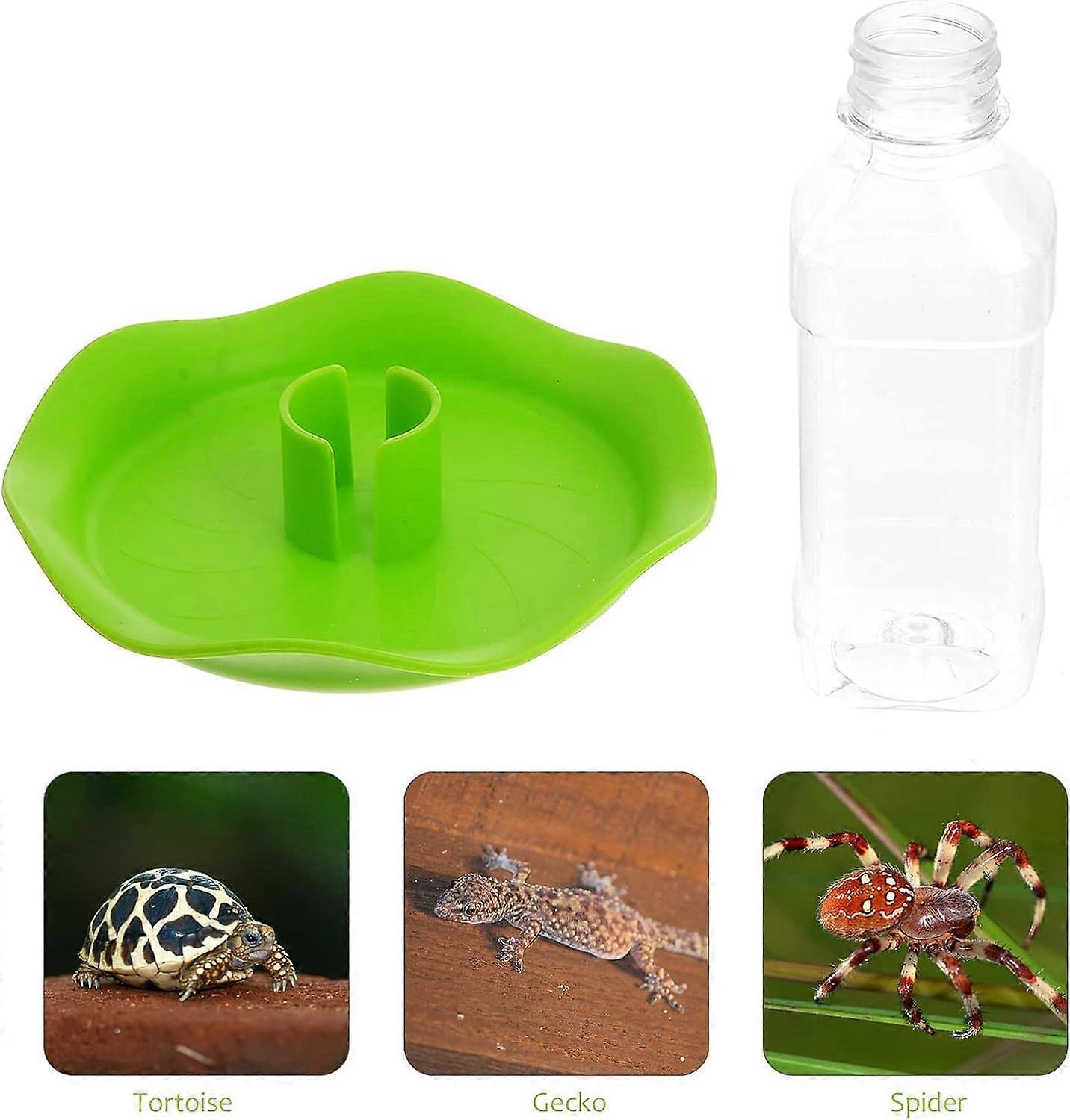 Reptile Automatic Water Dispenser Drinking Fountain Basin Turtle Lizard Water Feeding Tray,2024 Ping