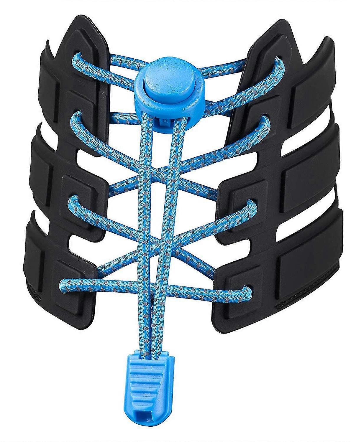Blue, 10 Pieces Of Elastic Lock Laces-adult And Children Non-laced Sneakers (110cm)