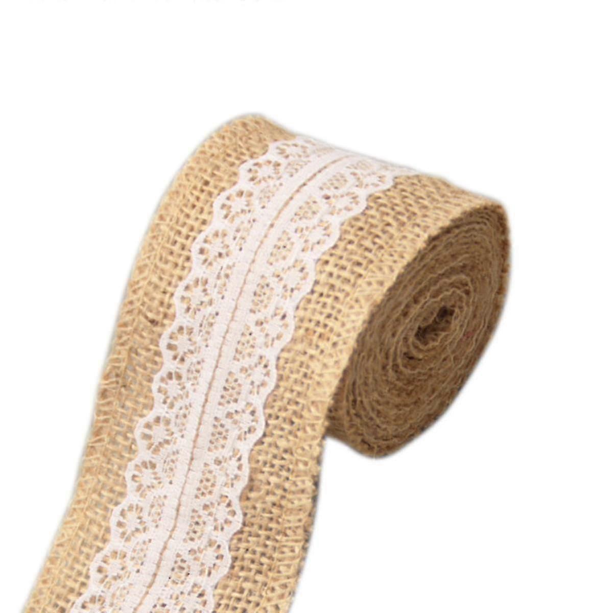 Burlap Roll Lace Lace Jute Roll Burlaps For Diy Home Wedding Decoration And Gift Wrap, Length * Width 2cm*5cm