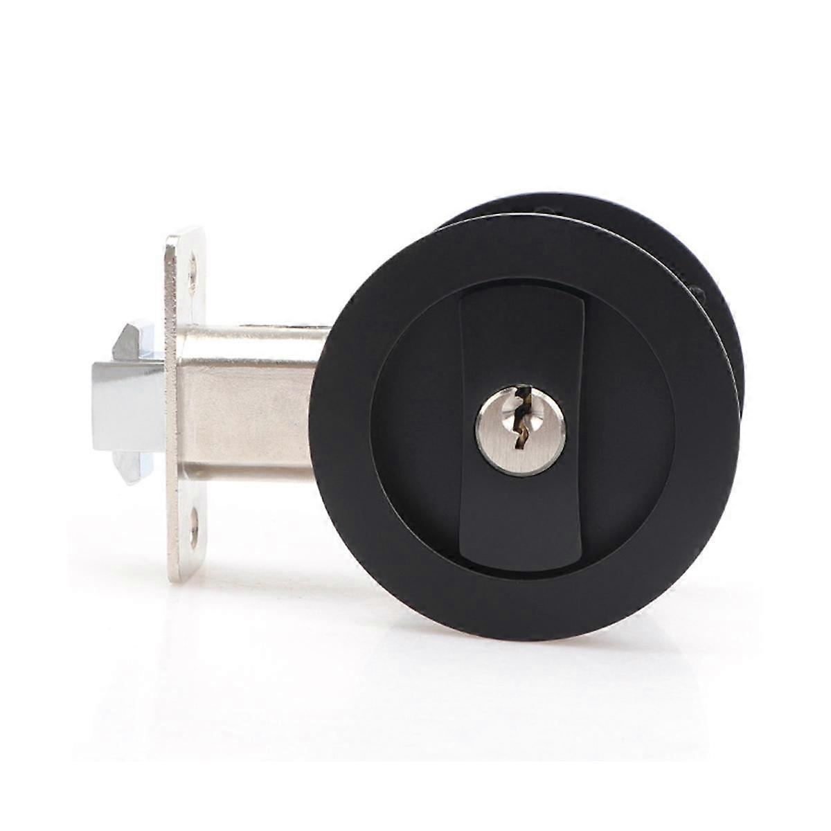 Sliding Pocket Door Lock Black Privacy Round Pocket Door Hardware Black Contemporary Pocket Door Lo