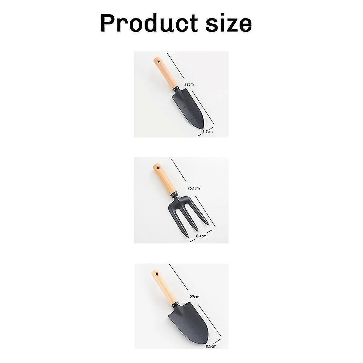3pcs Garden Trowel Set For Gardening Camping With Wooden Handle Hand Trowel For Weeding Essential Tool For Beginners